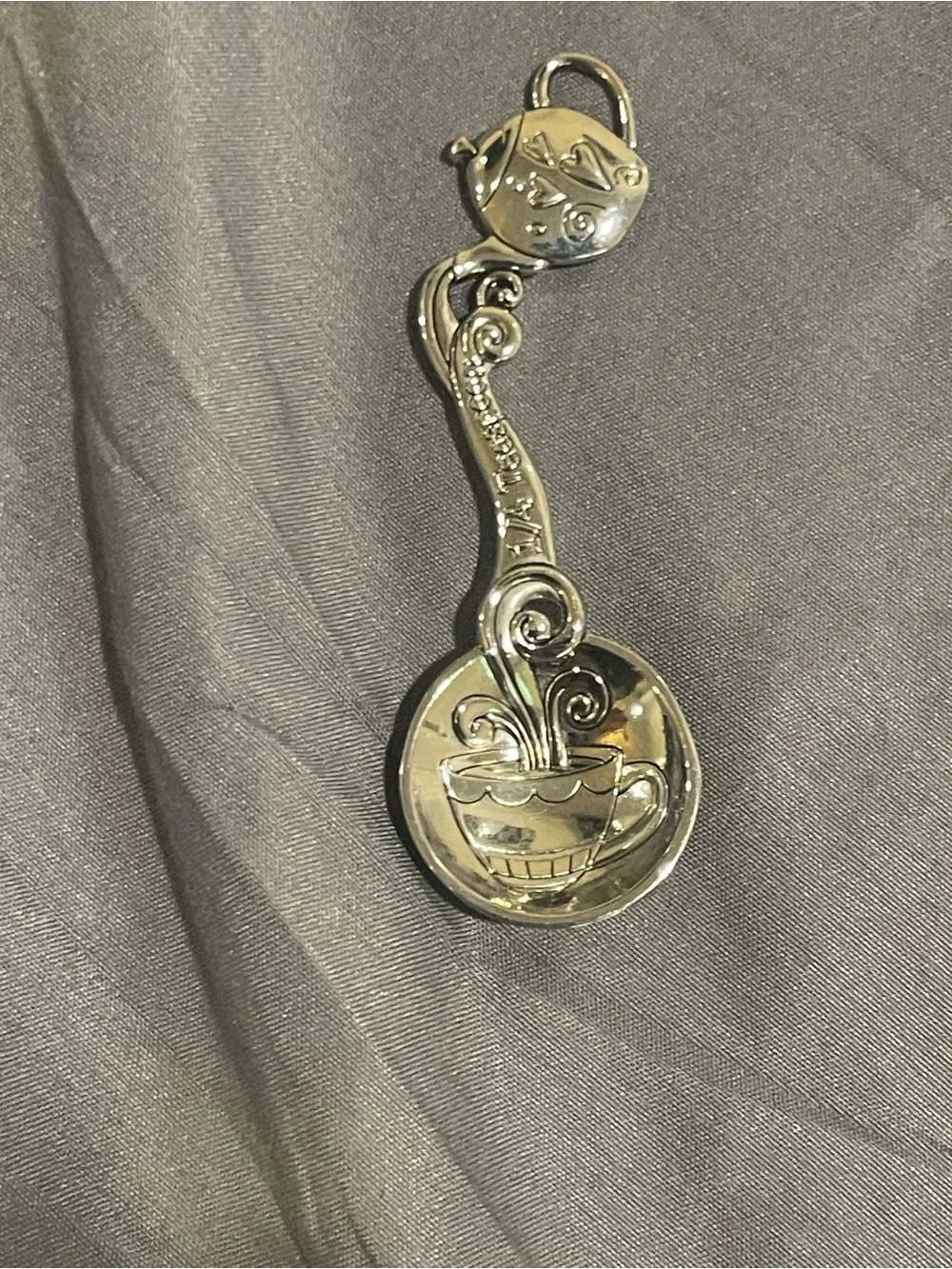 Silver Ornate Wall Hook Rack on Wood Backing - Decorative Home Hooks